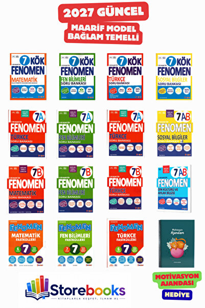 Fenomen Yayıncılık Fenomen 7.Sınıf Full Tüm Dersler Konu Anlatımlı Soru Banka...