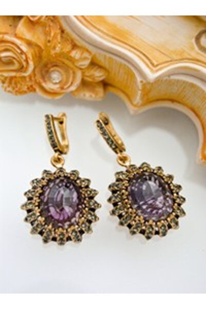 Stoneage Cage Earrings - Purple -