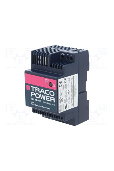 OEM Alimentator pulsatoriu TRACO POWER TBLC50-112, pentru şină DIN, 48W, 12VD...