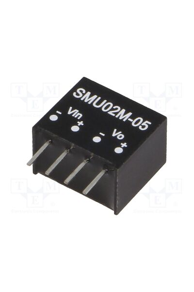 OEM Convertor DC/DC MEAN WELL SMU02M-05, 2W, Intrare 10,8÷13,2VDC, Ieșire 5VD...