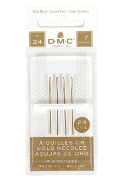 Dmc Set ace de cusut tapiserie/punct in cruce DMC, gold, marimea 24