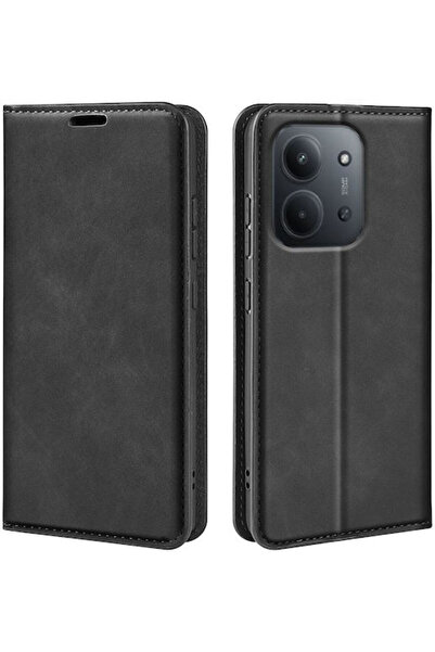 OEM Xiaomi Redmi 15c 5g 4g Poco C85 5g Πολυτελής Δερμάτινη Θήκη Πορτοφόλι Μαύ...