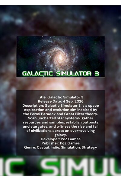OEM Poster Infografic Simulatorul Galactic 3, Spațiu și Astronomie, Carton 25...