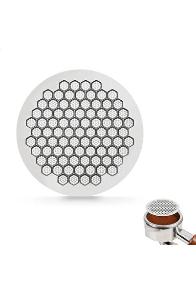 SYOSI 53mm Stainless Steel Espresso Puck Screen, 0.8mm Ultra-Thin Reusable Co...