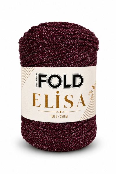 BD fold yarn Elisa - Mürdüm 100% Sim 100 Gr 230 Mt Knitting Yarn Bag Yarn Bur...