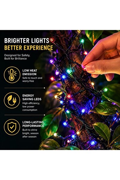 Generic 25M 250 LED Christmas Strip Lights Multi Color Waterproof IP44 Fairy Lights, 8 Lighting Modes for Christmas Tree Indoor Outdoor Garden Home Decor with Tangle-Free Storage Reel