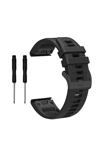 OEM Garmin Fenix 7x Fenix 7x Pro Enduro 3 Fenix 8 51mm Λουράκι Σιλικόνης Μαύρο