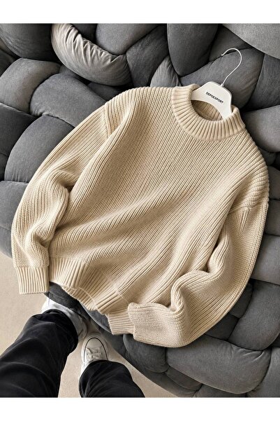 pepule Women's Premium Oversize Soft Crew Neck Knitwear Sweater
