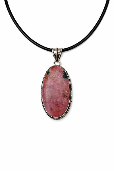 Peach Jewelry PeachJewelry Ασημένιο 925 Κρεμαστό με Ροδονίτη