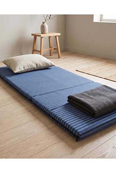 REDTAG Blue Striped Foldable Mattress (180 x 90 cm)
