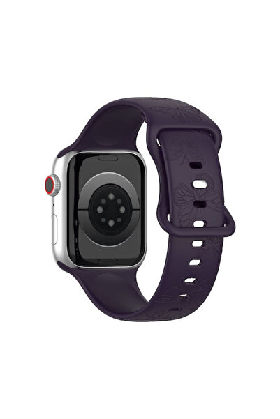 OEM Λουράκι Σιλικόνης Μπορντό (Apple Watch Series 7/8/9/10/SE/Ultra 1/Ultra 2)
