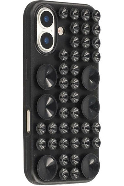 OEM Μαύρη θήκη πλάτης σιλικόνης με βεντούζα (iPhone 17)