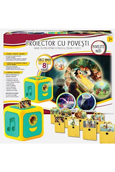 AVALCASE Proiector de povești, 8 povești, Muzică, 8 discuri, Română, Proiecți...