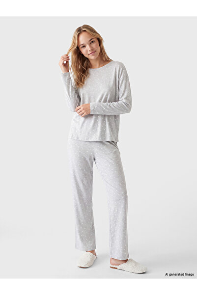 LC Waikiki Crew Neck Polka Dot Women's Pajamas Set