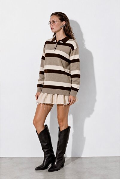 TOFAN TRİKO Polo Collar Tricot Sweater