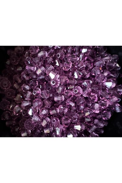 feltland Cristal Biconic 4x4mm, pentru bijuterii, 20buc/set, culoare - Amethyst