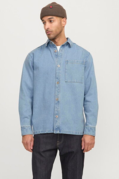 Jack & Jones Erkek Loose Fit Gömlek Yaka Overshirt - Colter