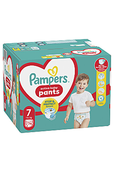 Pampers Scutece-chiloțel Active Baby Mărimea 7, 15 kg+, 74 bucăți