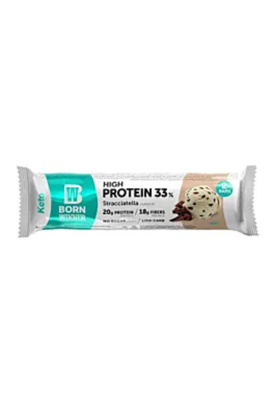 Born Winner Baton proteic Keto Stracciatella, 2 x 30 g