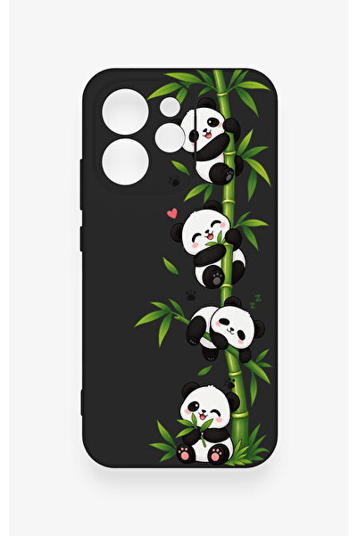 Vip Case Oppo Reno 15 Pro 5G Uyumlu Sevimli Panda Bambu Desenli Silikon Kılıf