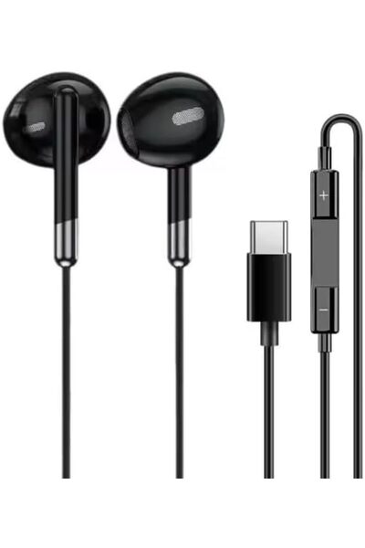 Generic سماعات أذن سلكية مع موصل USB-C، ميكروفون مدمج وتحكم في مستوى الصوت، ب...