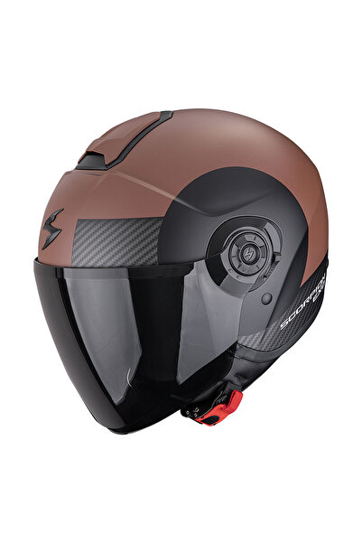 Scorpion EXO City 2 Sheer Açık Motosiklet Kaskı Kahverengi Siyah