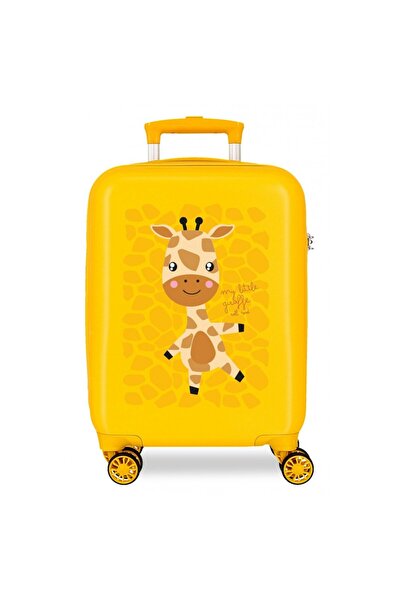 Roll Road Troler copii cabina Happy Pets Giraffe ABS, 4 roti, ocru, 20x50x33 cm
