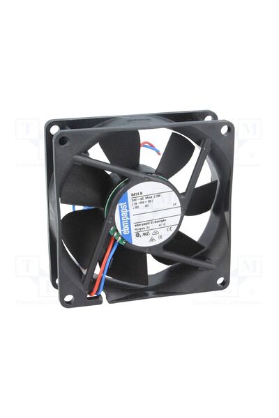 OEM Ventilator DC EBM-PAPST 8414N, axial, 24VDC, 80x80x25mm, 69m3/h, 32dBA, bilă
