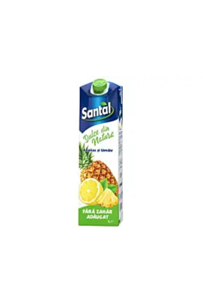 ŞANTAL Nectar Santal fără zahăr, cu ananas și lămâie 1 L