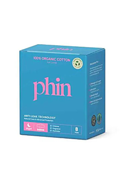 Phin Absorbante de noapte din bumbac organic, Phin, 8 bucăți
