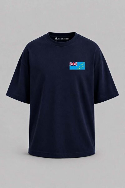 Bahriyeli Collection Υπερμεγέθη μπλουζάκι Unisex με στάμπα σημαίας Τουβαλού κ...