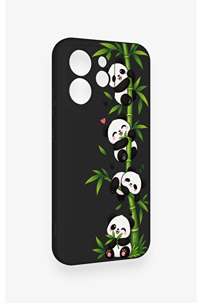 Vip Case Oppo Reno 15 Pro 5G Uyumlu Sevimli Panda Bambu Desenli Silikon Kılıf