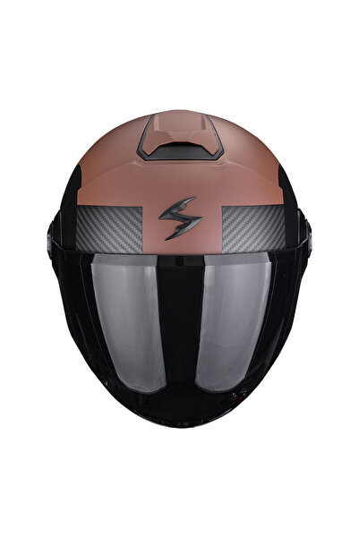 Scorpion EXO City 2 Sheer Açık Motosiklet Kaskı Kahverengi Siyah