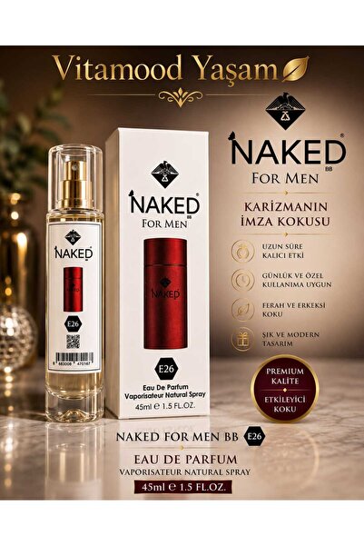 naked FOR MEN BB E26 – Karizmatik, ferah ve etkileyici erkek kokusu
