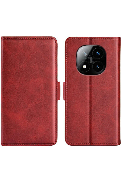 OEM Διπλό Πορτοφόλι με Κούμπωμα Κόκκινο (Redmi Note 14 Pro+)