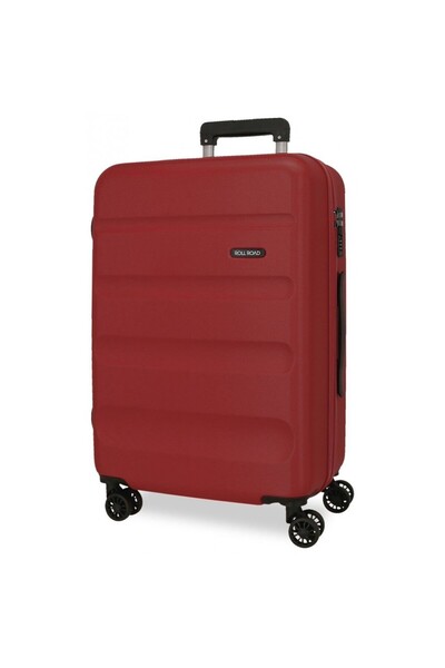 Roll Road Troler mediu Flex, ABS, 4 roti, bordo, 23x65x46 cm