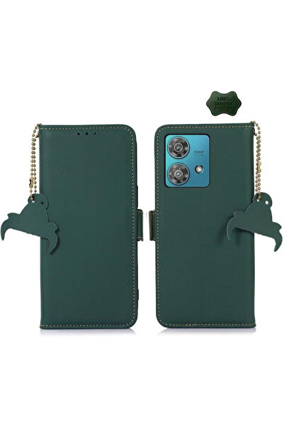 OEM Γνήσιο Δερμάτινο Πορτοφόλι Πράσινο (Motorola Edge 40)