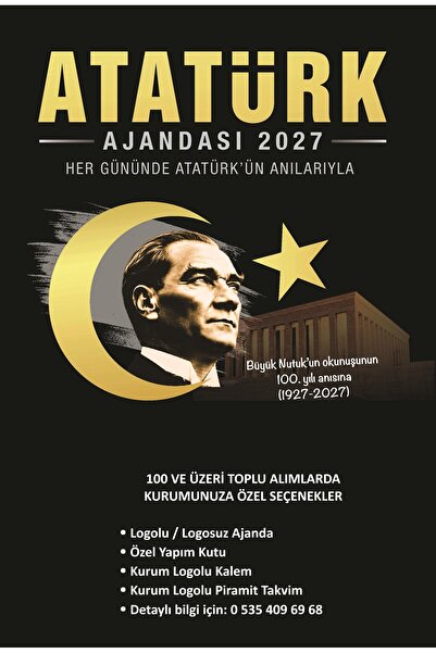 YUSUF DEMİR YAYINLARI ATATÜRK AJANDASI 2027 HER GÜNÜNDE ATATÜRK’ÜN ANILARIYLA