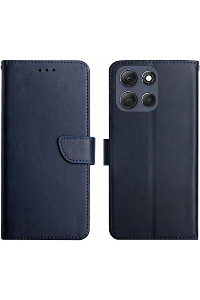 OEM Ελαφρύ Δερμάτινο Πορτοφόλι Μπλε (Motorola Moto G86 5G)