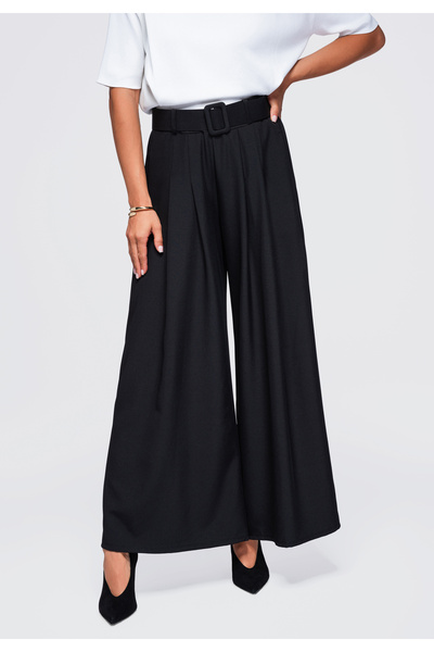 OMBRE Pantaloni de damă, talie înaltă, croială largă OW-PA-E0021
