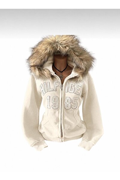 nathia outdoors Y2k Street kürk detaylı Vintage hırka