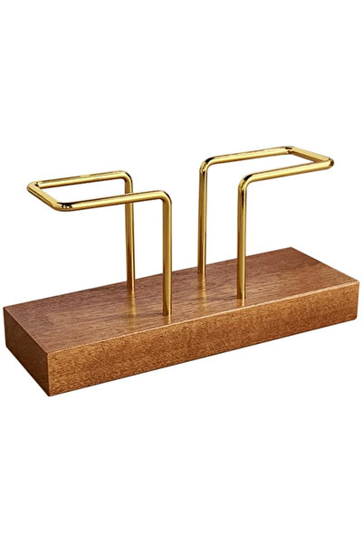 Noonedibs Suport de Șervețele Vertical Modern din Lemn și Metal, 16x5.5x8cm, ...