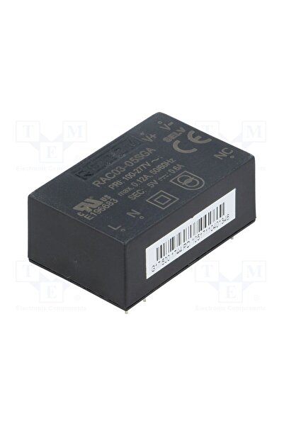OEM Convertor AC/DC RECOM RAC03-05SGA, 3W, Intrare 85÷305VAC, 120÷430VDC, Ieș...