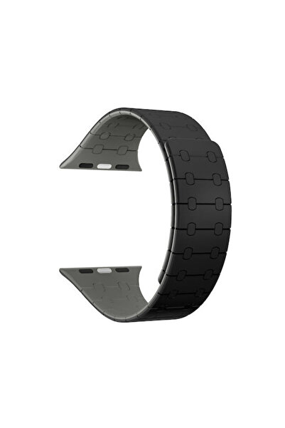 OEM Λουράκι Σιλικόνης Μαύρο (Apple Watch Series 7/8/9/10/SE/Ultra 1/Ultra 2)