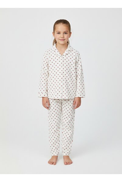 DANBİ Girls' Pajama Set for Ages 4,5,6,7,8,9,10,11, 100% Cotton
