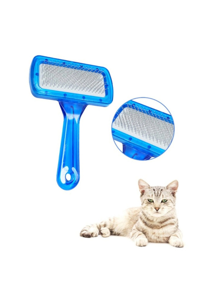 MEKs Cat and Dog Comb - Pet Hair Collection Comb - Metal Tip