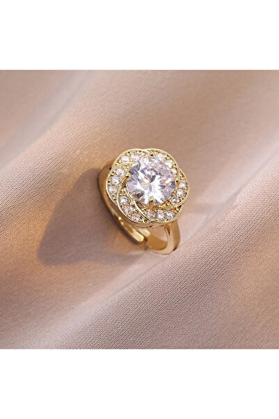 Peach Jewelry Γυναικείο Ρυθμιζόμενο Δαχτυλίδι από Ανοξείδωτο Ατσάλι 304 με Ζι...