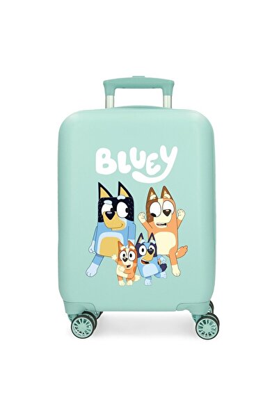 bluey Troler copii Family ABS, valiza mica 4 roti, turcoaz, 33x50x20 cm