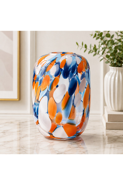 Germania Vază decorativă din sticlă „Abstract Aurora” – Piesă artistică