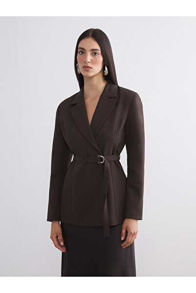 LC Waikiki Alita City Lcw Vision Brown Crepe Plain Standard & Regular Women's...